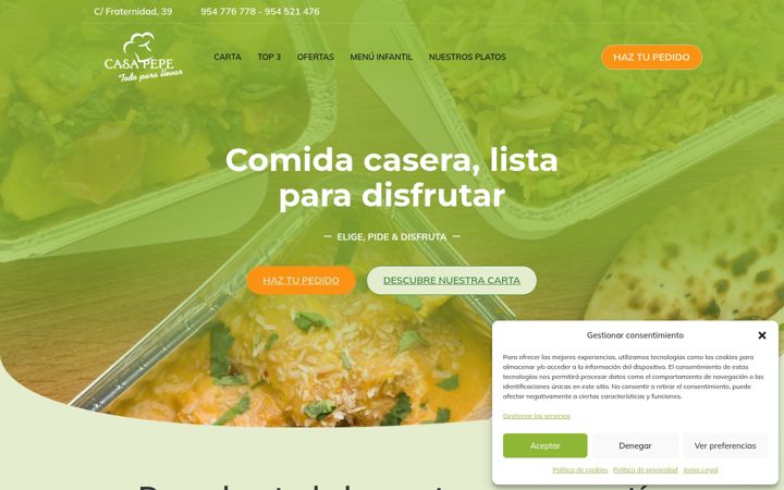 Screenshot of casapepetodoparallevar.com