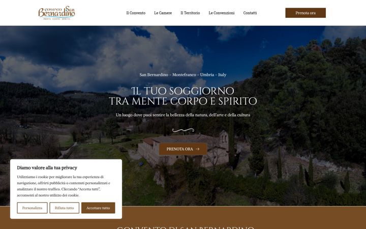 Captura de ecrã de casaperferiesanbernardino.it