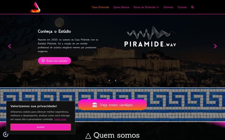 Screenshot of casapiramide.com.br