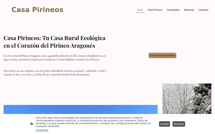 Screenshot of casapirineos.com