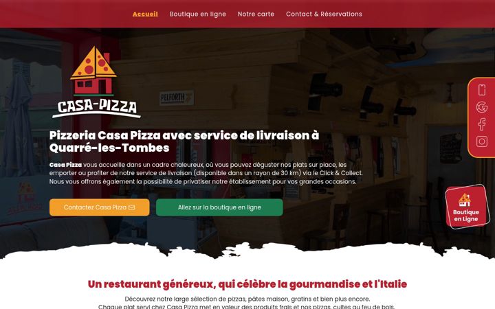 Screenshot of casapizza89.fr