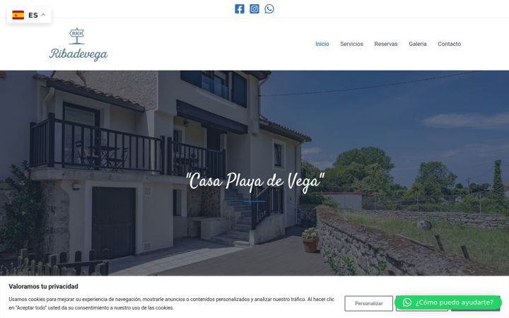Screenshot of casaplayadevega.com