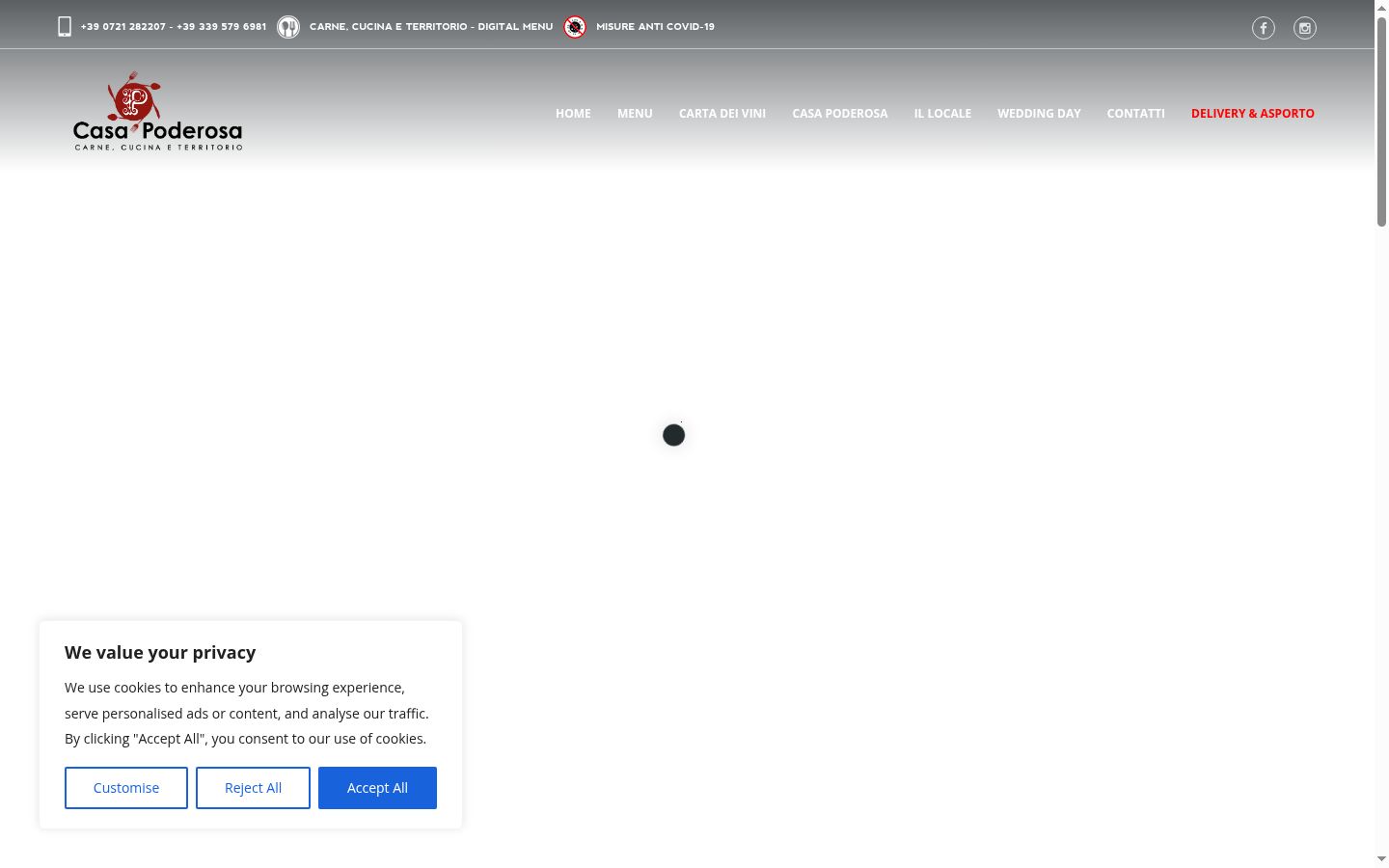 Screenshot des Einwilligungsbanners vor jeglicher Interaktion