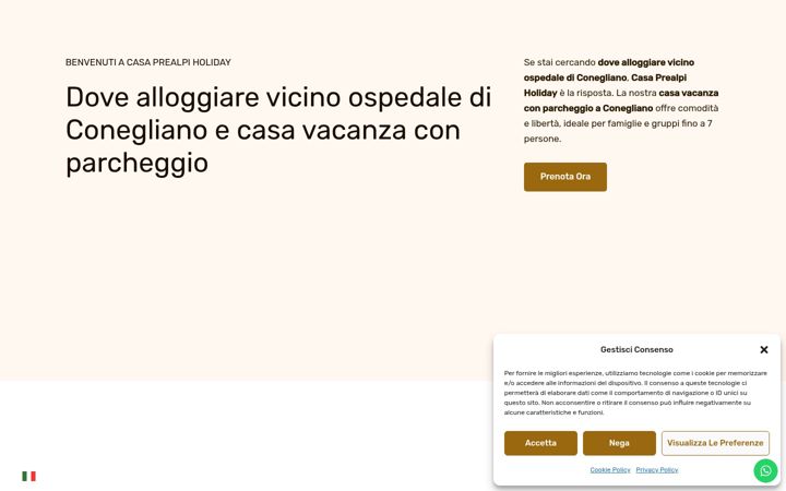 Screenshot of casaprealpiholiday.it