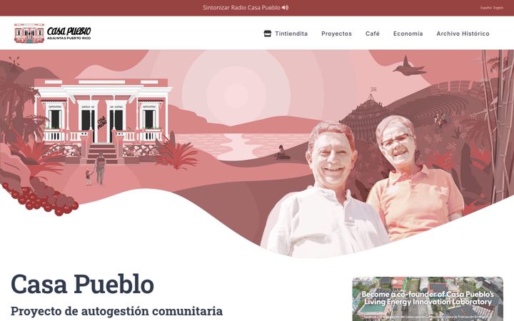 Screenshot van casapueblo.org