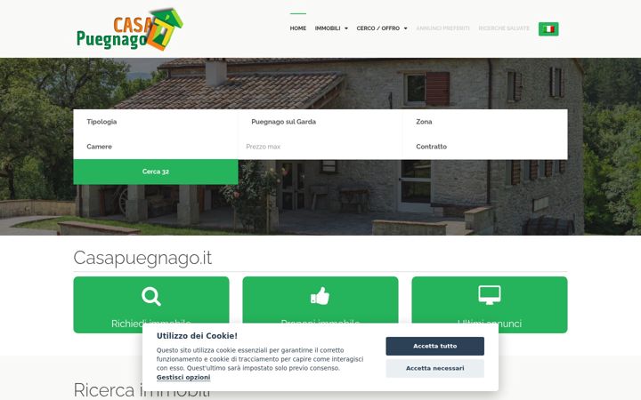 Screenshot of casapuegnago.it