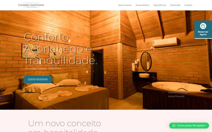 Screenshot of casaraogastehaus.com.br