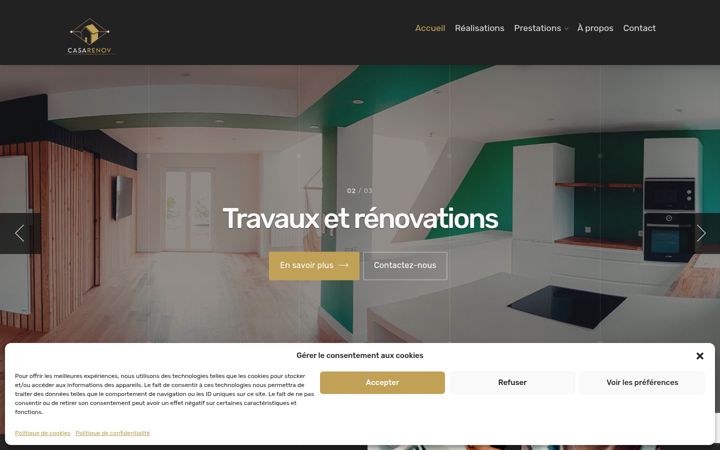 Screenshot of casarenovfrance.fr