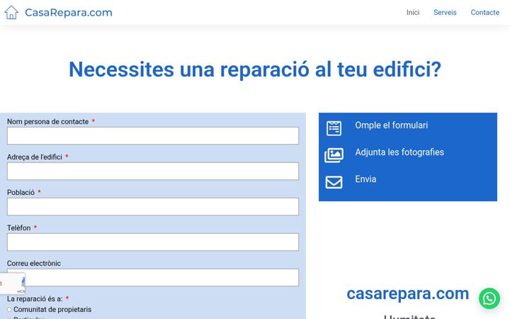 Screenshot van casarepara.com