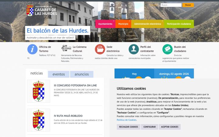 Screenshot of casaresdelashurdes.es