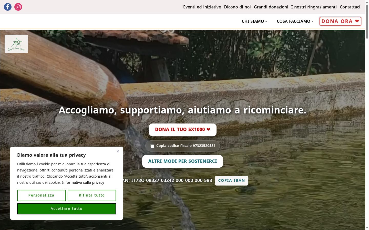 Captura de ecrã do banner de consentimento apresentado antes de qualquer interação