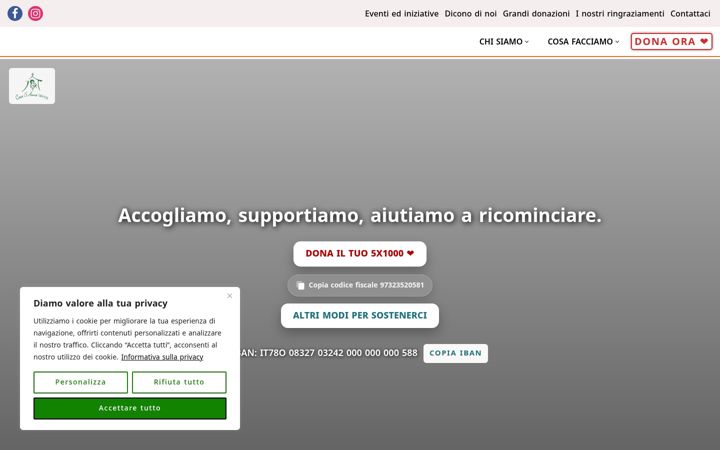 Screenshot of casarifugiosantanna.it