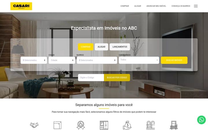 Ekrano kopija casariimoveis.com.br