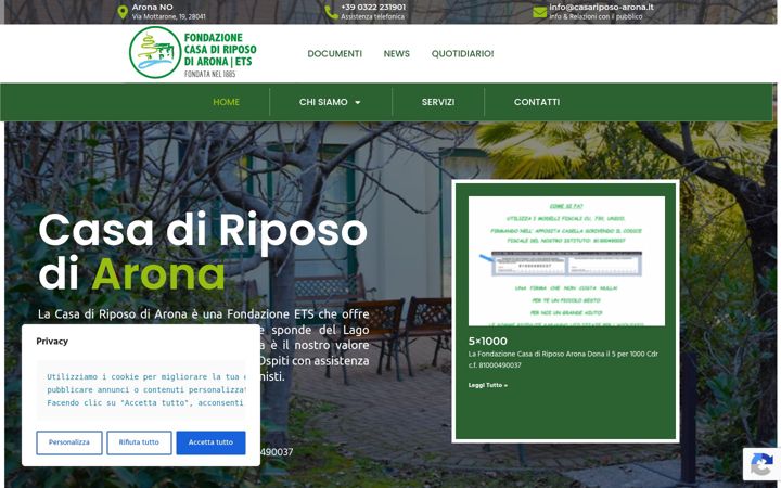 Screenshot of casariposo-arona.it