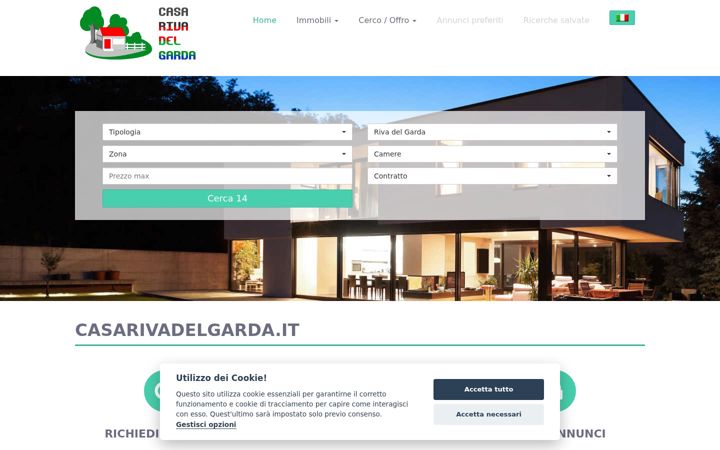 Screenshot of casarivadelgarda.it