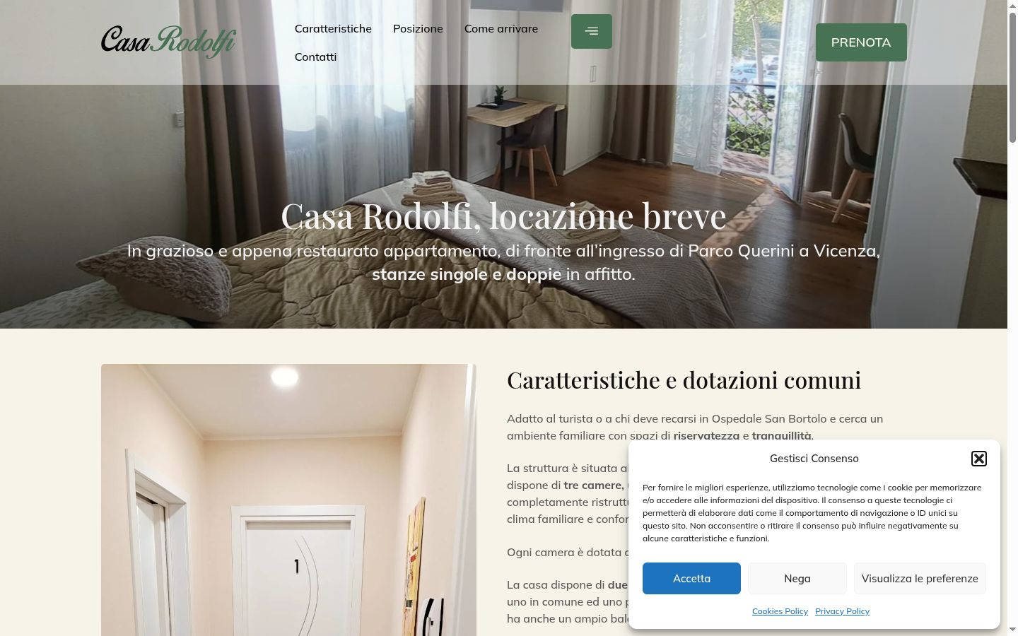 Snimka zaslona bannera za privolu prikazanog prije bilo kakve interakcije