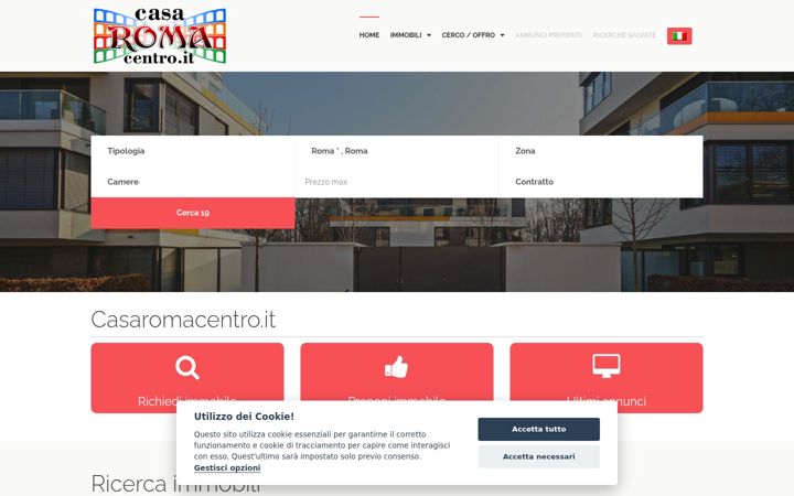 Screenshot of casaromacentro.it