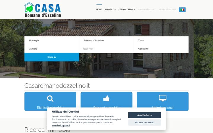 Screenshot von casaromanodezzelino.it