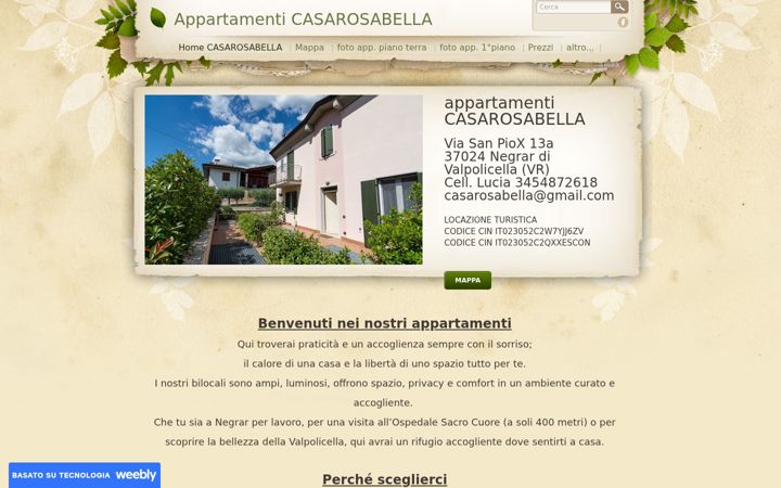 Screenshot of casarosabella.com