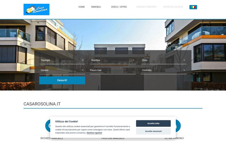 Screenshot of casarosolina.it