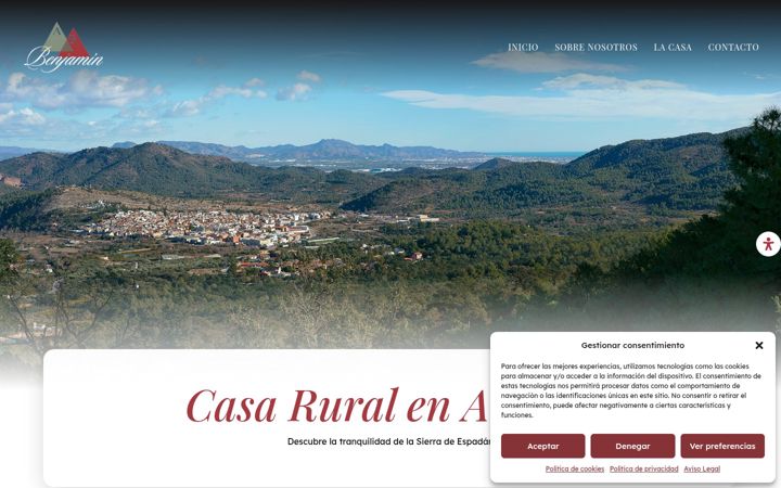 Screenshot of casaruralbenjamin.es
