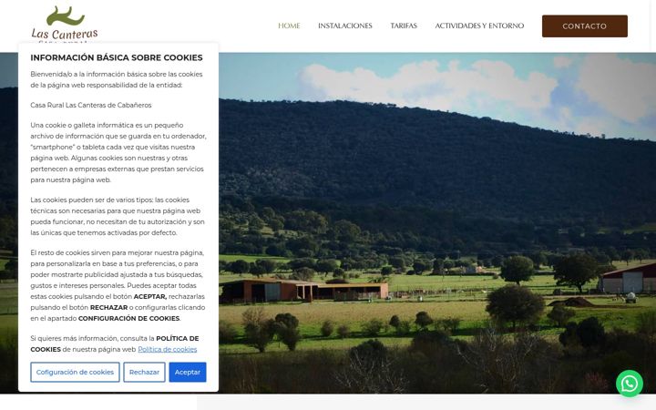 Screenshot of casaruralcanterasdecabaneros.es