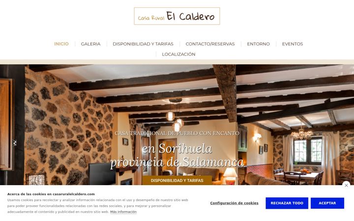 Screenshot of casaruralelcaldero.com