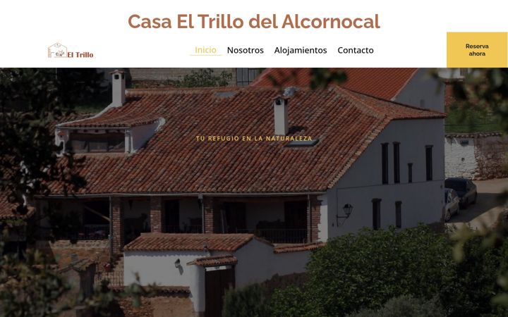 Screenshot of casaruraleltrillodelalcornocal.es