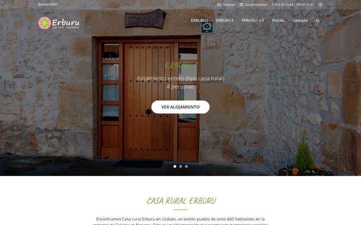 Screenshot of casaruralerburu.com