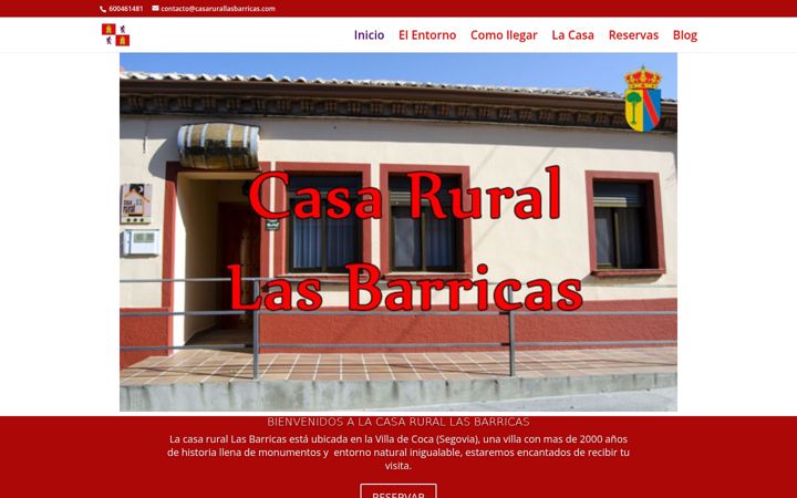 Screenshot of casarurallasbarricas.com