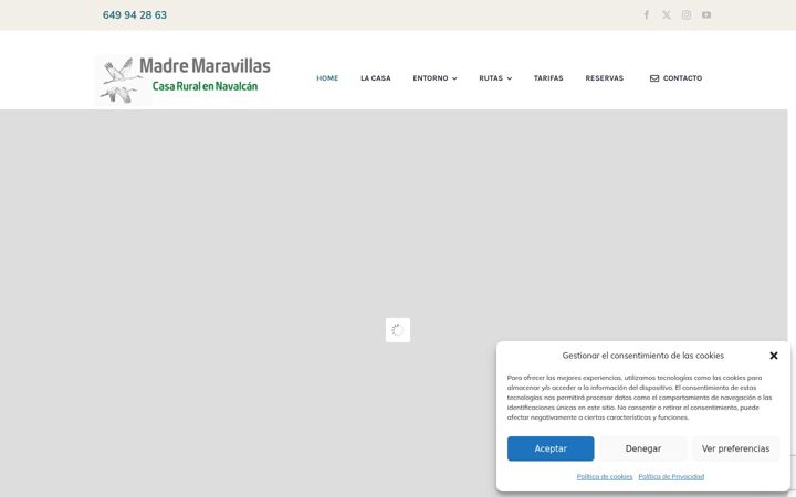 Capture d'écran de casaruralmadremaravillas.es