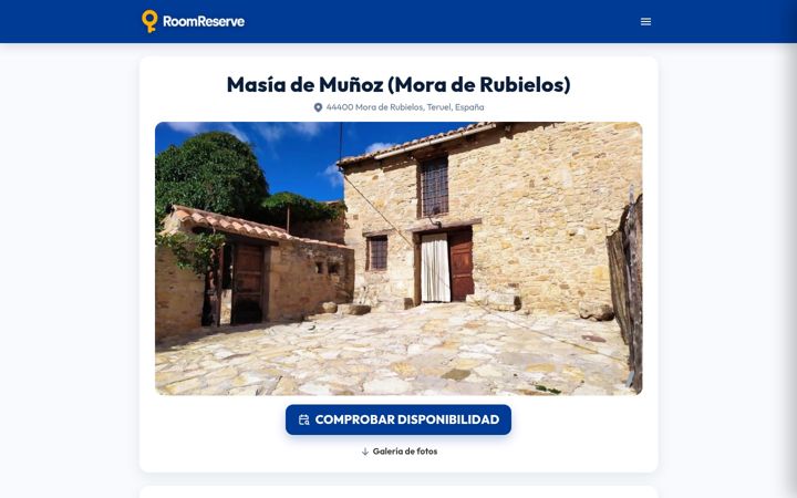 Screenshot of casaruralmasdemunoz.com