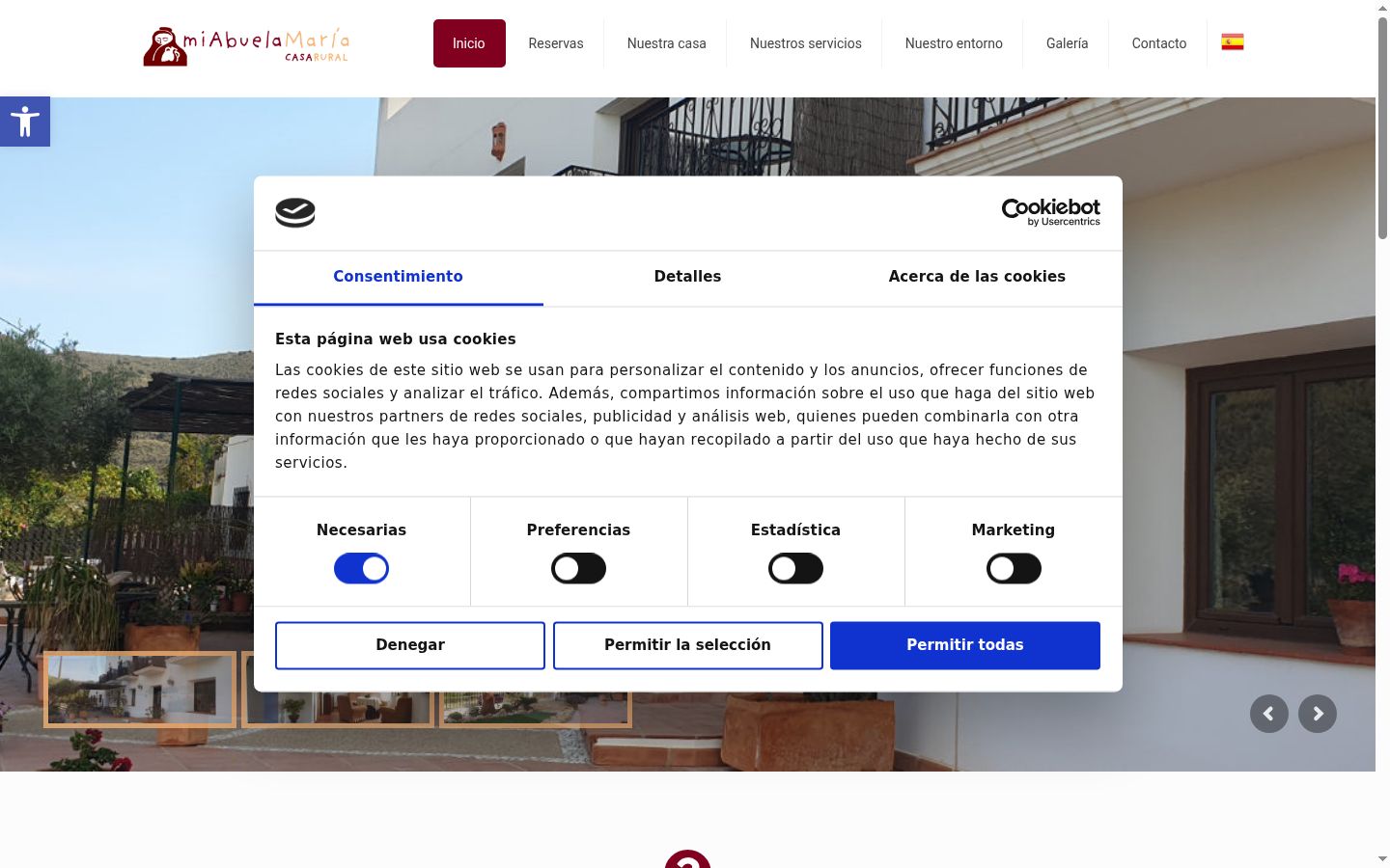 Sutikimo reklamjuostės, rodytos prieš bet kokią sąveiką, ekrano kopija