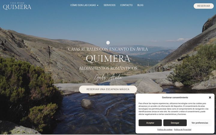 Screenshot of casaruralquimeraengredos.com