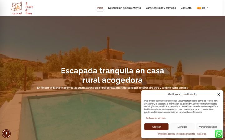 Screenshot of casaruralrincondeelena.com