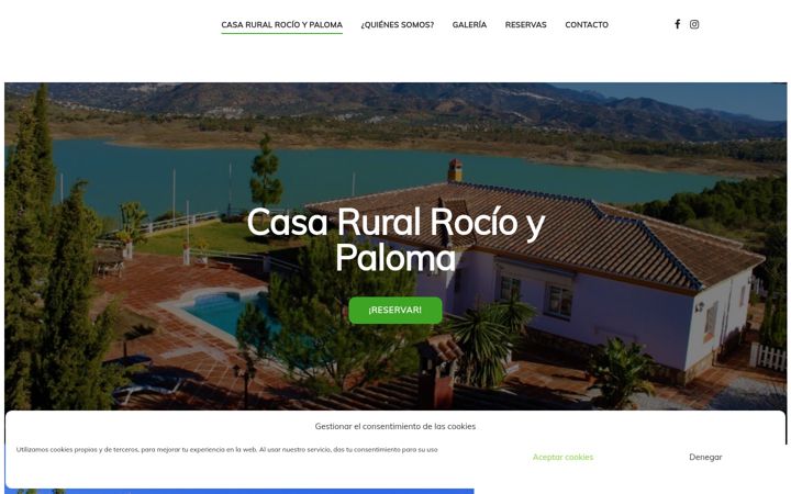 Screenshot of casaruralrocioypaloma.com