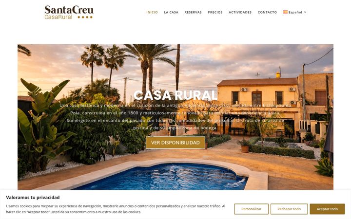 Screenshot of casaruralsantacreu.com