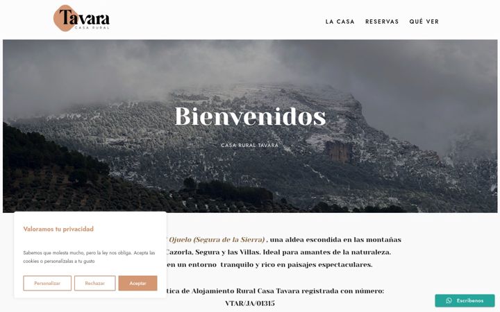 Screenshot of casaruraltavara.es