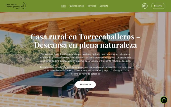 Screenshot of casaruraltorrecaballeros.net