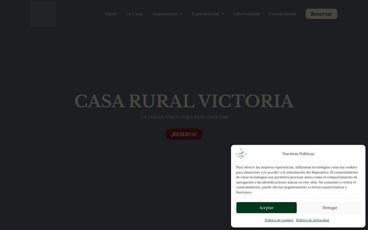 Screenshot of casaruralvictoria.es