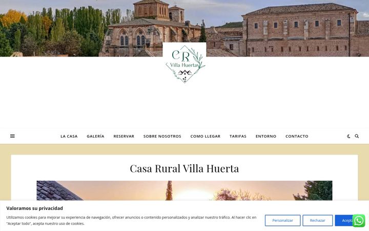 Snimka zaslona za casaruralvillahuerta.es