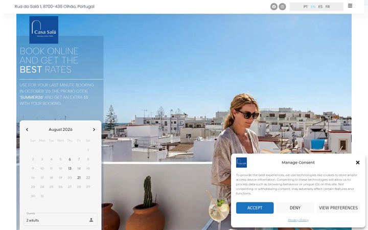 Screenshot of casasala-olhao.com