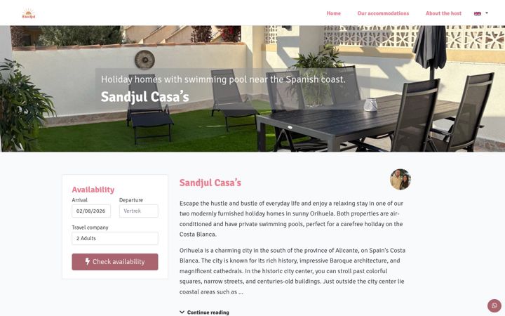 Screenshot of casasandjul.nl