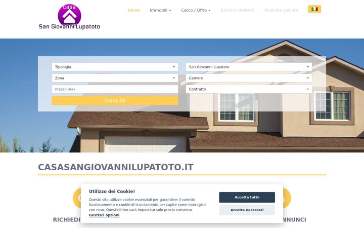 Screenshot of casasangiovannilupatoto.it