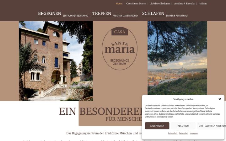 Screenshot of casasantamaria.de