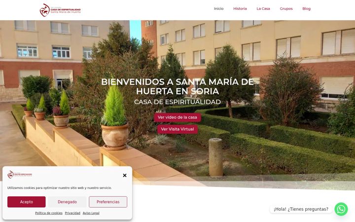 Snimka zaslona za casasantamariadehuerta.es
