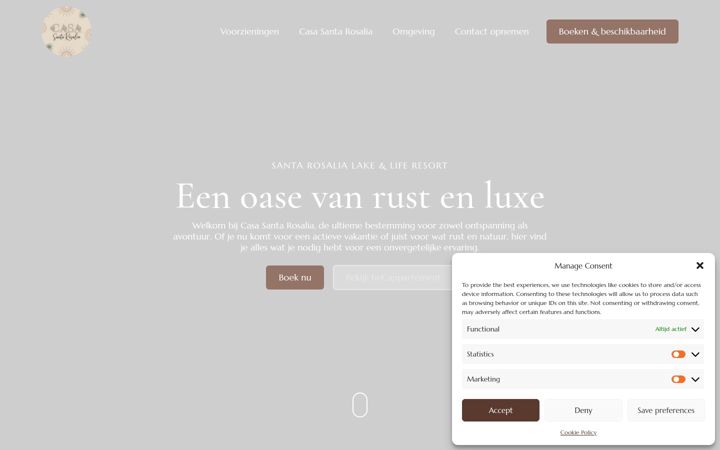 Screenshot of casasantarosalia.nl