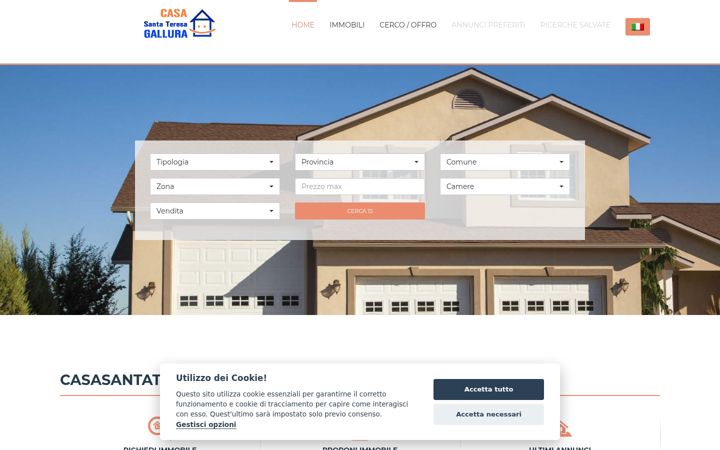 Screenshot of casasantateresagallura.it