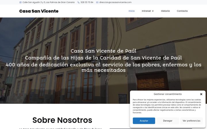 Screenshot of casasanvicente.com