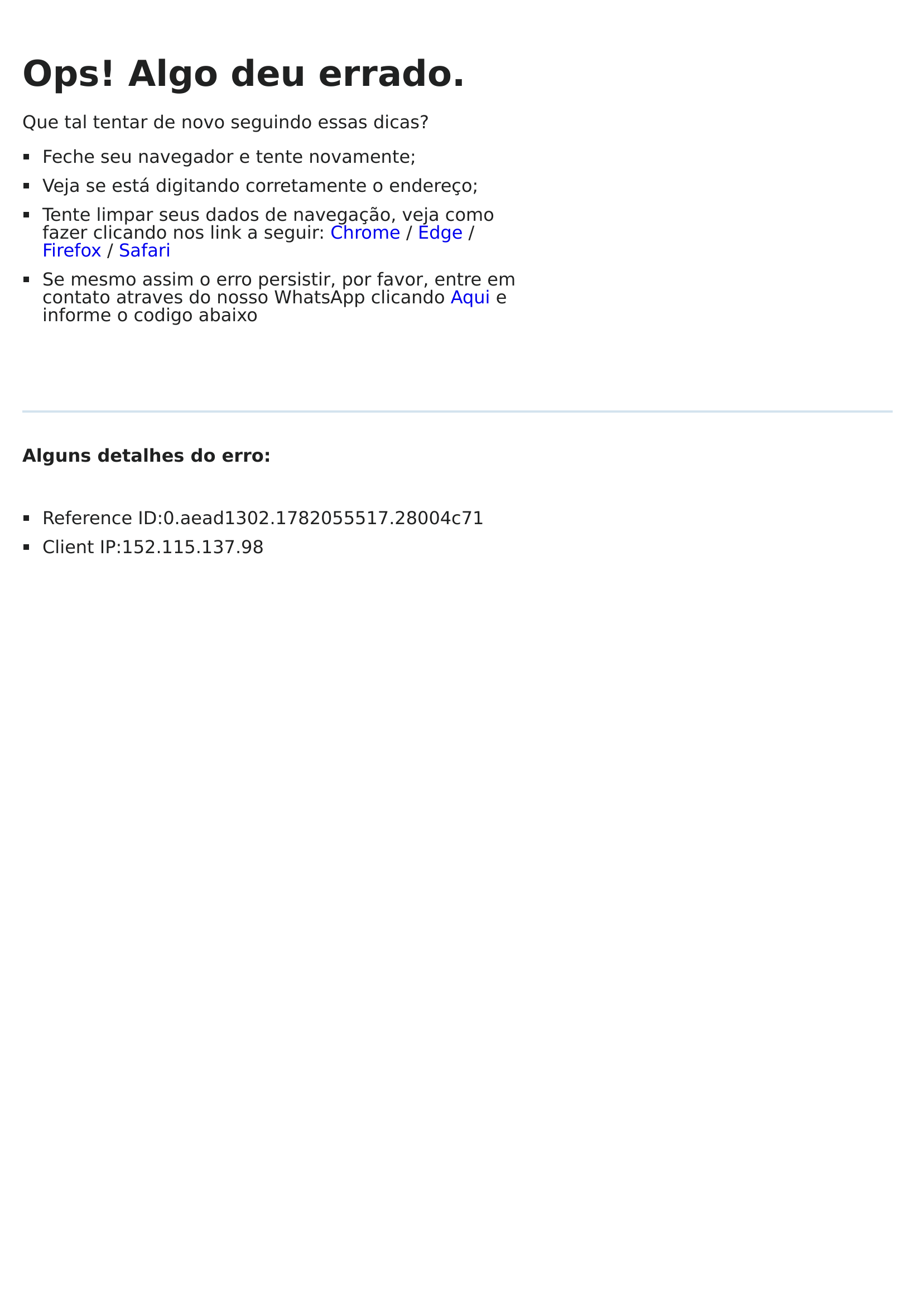 Tablet screenshot of casasbahia.com.br